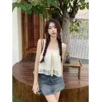 ราคา มีทั้งหมด3สี สายเดี่ยว เสื้อกล้ามถักไหมพรม ฉลุอก ยืดกำลัง ลายลูกไม้ 002114 (21480325591)