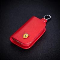 ราคา เคสหนังใส่ที่ห้อยกุญแจรถยนต์พับได้รีโมตหนังที่ใส่อุปกรณ์ป้องกันกระเป๋าเก็บของกระเป๋าสตางค์กระเป๋าพวงกุญแจการป้องกันสำหรับ Ferrari Roma F8 Portofino SF90 812 296 488 360แคลิฟอร์เนีย T GTC4Lusso F430 45