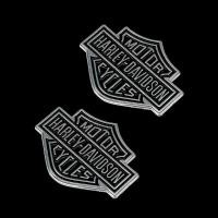 ราคา 2ชิ้น เซ็ต3D สติกเกอร์โลหะ Harley Davidson อะลูมินัมอัลลอยรอบ Decals (9349451294)
