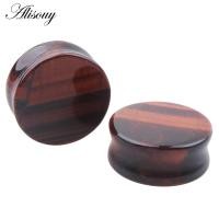 ราคา Alisouy 2PC หินหูปลั๊กต่างหูรูปเกจ์ผู้หญิงผู้ชายหูปลั๊กเจาะอุโมงค์หมุดขยายรูหู Body เครื่องประดับแบบเจาะ (9407941062)