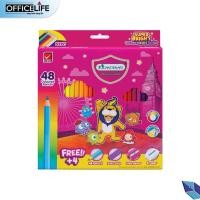 ราคา Master Art สีไม้ ดินสอสีไม้ รุ่นสว่างพิเศษ 12 18 24 48 สี แท่งสั้น แท่งยาว มาสเตอร์อาร์ต Super Bright แถมกบเหลา 1กล่อง (20934693872)