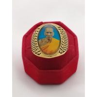 ราคา แหวนหลวงพ่อพัฒน์ เป็นเนื้อสแตนเลสยิงเลเซอร์แท้ 100 มีสีทองกับสีเงิน (21253190997)