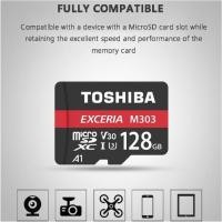 ราคา สินค้าขายดีใหม่ Gratis Ongkir ปลาคอด M303 TOSHIBA EXCERIA Micro การ์ด SD 128GB U3การ์ดความจำ A1 UHS I บัตร TF สำหรับ4K อะแดปเตอร์ส่งฟรี เครื่องอ่านการ์ด (21319518725)