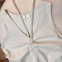 ราคา เสื้อแขนกุด คอวี รูดเชือกด้านหน้า Jenny Top (21737848574)
