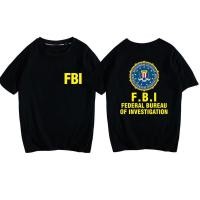 ราคา ผ้าฝ้ายแห่งชาติ FBI US FBI ตัวแทนฟิล์มรอบคอเสื้อยืดแขนสั้นผู้ชายและผู้หญิงเสื้อผ้า (20238842712)