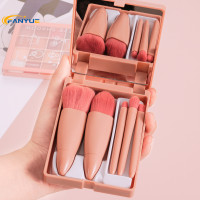 ราคา 5ชิ้น เซ็ตแปรงแต่งหน้า แปรงบลัชออน พร้อมกระจก ขนาดพกพา ขนนุ่ม คุณภาพสูง แปรงแต่งหน้า อายแชโดว์ คอนทัวร์ (21357106206)