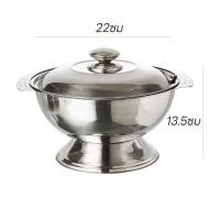ราคา หม้อข้าว โถข้าว สแตนเลสแท้100 โถข้าวสแตนเลส 22 cm ครื่องครัว สแตนเลส โถเก็บข้าว พร้อมส่ง มีร่องสำหรับทัพพี (20086175453)