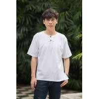 ราคา เสื้อพื้นเมืองผ้าฝ้ายสีขาวทั้ง4แบบ (21341255495)