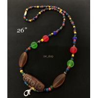 ราคา สร้อยคอลูกปัดโบราณ ลูกปัดทราวดี 26 (21409439192)