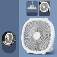 ราคา พัดลมตั้งโต๊ะ ไร้สาย พัดลมพกพา มีไฟLED usb fan พับได้ แขวนได้ แรงลม 4ระดับ พัดลมชาร์จแบตUSB (21733505400)
