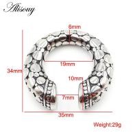 ราคา Alisouy 1PC สแตนเลสแมงป่องงู WaterDrop Moon Ear Weights Heavy Expander Stretcher ปลั๊กวัด Body Piercing เครื่องประดับ (15966916133)