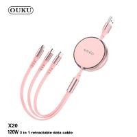 ราคา OUKU X20 3in1 สายชาร์จ 3 หัว พร้อมตลับเก็บสายชาร์จ Fast Charger 120W ความยาว1 2 เมตร สำหรับ iOS Micro Type C สายทนทานไม่บิดง่าย พกพาง่าย สะดวกต่อการใช่งาน (20661023623)