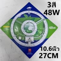 ราคา แผงไฟเพดานกลม LED18W 24W 36W 48W ตัวใช้แทนหลอดนีออนกลม รุ่นประหยัด พร้อมเต๋าต่อสายไฟแม่เหล็ก (21473904907)