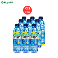 ราคา เครื่องดื่มน้ำรอแยล ดี วิตามินวอเตอร์ น้ำดื่มผสมวิตามินบี1 บี6 บี12 VITAMIN WATER High Vitamin B1 B6 B12 Royal D Brand 420มล x12ขวด (18477145405)