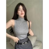 ราคา Cici M058 เสื้อแขนกุดไหมพรมผ้าร่อง ดีเทลคอปีน ลุคสตรีท (21688889957)