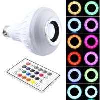 ราคา E27 12W หลอดไฟ LED ท้องเล็กตลกปาร์ตี้พร้อมรีโมทควบคุม Rgb เพลงบลูทูธไร้สายลำโพง Lampu Penerangan Rumah หลอดไฟหลากสี (21049010439)