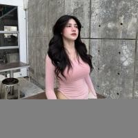 ราคา MesubShop บอดี้สูท แขนยาวเว้าหลัง บอดี้สูทแขนยาว ช่วงเป้าแกะได้ บอดี้สูทสายฝอ รุ่น บอดี้ยาว บอดี้สูทแขนยาว M102A (19484492455)