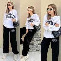 ราคา ชุดเซ็ต 2 ชิ้น สาวมินิ สาวอวบ เซทเสื้อแขนยาว กางเกงขายาว (21128972439)