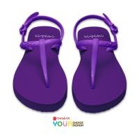 ราคา CHO I CE รองเท้าแตะรัดส้นหญิง สีม่วงรัดส้นม่วง รองเท้าแตะยางพารา นุ่ม ใส่สบาย ไม่กัดเท้า (19421210036)