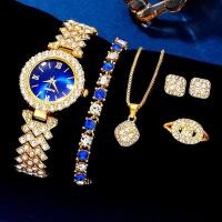 ราคา นาฬิกาควอตซ์ของผู้หญิงชุดเครื่องประดับนาฬิกาลำลองผู้หญิง Fashion Jam Tangan พลอยเทียมสร้อยคอหรูหราแหวนผู้หญิง (21528920751)