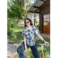 ราคา เสื้อยืดคอกลมแขนสั้น พิมพ์ลายต้นมะพร้าว ต้นมะพร้าว เหมาะกับช่วงซัมเมอร์นี้ ผ้านุ่มใส่สะบาย (21499719739)
