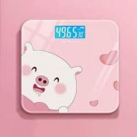 ราคา เครื่องชั่งน้ำหนักดิจิตอลลายการ์ตูนสีชมพู แบบกระจกสี่เหลี่ยม แถมถ่านให้ทุกกล่อง รองรับน้ำหนักได้สูงสุดถึง 180 กก (21580126302)