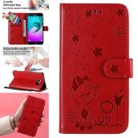 ราคา FUCASE Samsung Galaxy A5 2016 A510F A510Y DSEmbossed Cat Beeพร้อมช่องเสียบบัตรสนับสนุนกระเป๋าเงินแบบกลับด้านได้สำหรับSamsung Galaxy A5 2016 5 2 (5108186529)