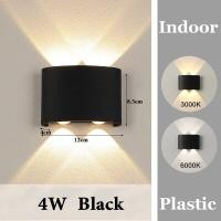 ราคา โคมไฟติดฝาผนังLED 4W 6W 8W โคมไฟติดผนังอลูมิเนียมส โคมไฟติดผนัง IP65กันน้ำขึ้นลง โคมไฟติดผนังโซล่าเซลล์ คมไฟสำหรับห้องนั่งเล่นห้องนอนบันไดบ้าน (21485144127)