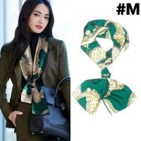 ราคา Rine Beauty ผ้าพันคอ สาวออฟฟิศ คุณภาพดี ดูหรู ดูแพง เนื้อผ้าบางเบา small scarf long satin chiffon printed silk scarf womens all match scarf tie (18676958202)