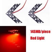ราคา 2ชิ้นแผงลูกศร LED 14SMD สำหรับรถยนต์กระจกมองหลังสัญญาณไฟเลี้ยวไฟ LED รถยนต์ไฟกระจกกระจกกระจกมองหลัง (17640917909)