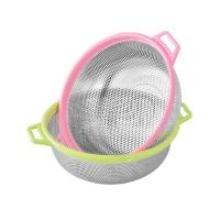 ราคา K Discount สุ่มสี กระชอน ตะแกรง ตะกร้า กระชอนสแตนเลส กระชอนก้นลึกมีหูจับ 21 24 27 30 33ซม (21351136402)