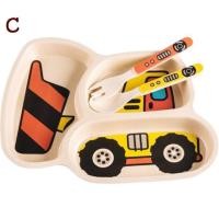 ราคา ส่งจากไทย จานข้าวเด็ก จานหลุมรถ จานข้าวรูปรถ จานหลุมเยื่อไผ่ ถาดหลุมรถ (10240375905)