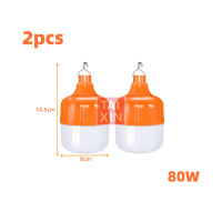 ราคา หลอดไฟตุ้มพกพา LED 80W หลอกไฟแคมป์ปิ้ง แบบชาร์จแบตUSB แสงไฟปรับได้3โหมด กันน้ำกันฝน (21746746256)