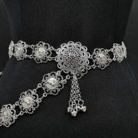 ราคา Vintage jewelry antique jewelry set Isaan flower belt Lanna Thai series antique silver gold buckle (21609160034)