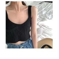 ราคา เสื้อแขนกุดผู้หญิงเสื้อไหมพรมสั้นฤดูร้อน (19697774425)