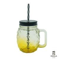 ราคา Insula แก้วใส่น้ำ แก้วปาร์ตี้ แบบไล่สี ใส่ได้ทั้งน้ำเปล่าน้ำผลไม้แก้วแบบใสมีสไตล์เรียบง่ายมีหูจับพร้อมฝาปิดและหลอด (21407677941)