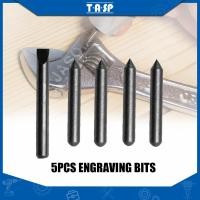 ราคา TASP 5pcs Carbide Engraver Bits แบนแกะสลักบิต 3 2mm Shank Fit TASP Egraver MEGV13 (15669076091)
