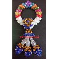 ราคา พวงมาลัยคริสตัล7สีอุบะสีน้ำเงินทอง (21757411658)