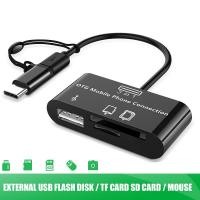 ราคา Kinkong เครื่องอ่านการ์ด 6 In 1 มัลติฟังก์ชั่ Multi Port Hub Converter Type c micro USB2 0 OTG Adapter TF SD CF M2 MS XD Memory Card Reader For Android And Laptop Dropship คอมพิวเตอร์โทรศัพท์ เครื่องอ