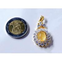 ราคา เทียม หินไหมทอง จี้ชุบทอง 24k จี้เพชร (21312959299)