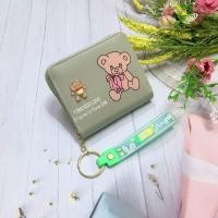 ราคา SS78 กระเป๋าสตางค์ผู้หญิงใบสั้น กระเป๋าสตางค์กระเป๋าสตางค์ใบสั้น มีซิปใบสำหรับใส่เหรียญ มีช่วงใส่บัตรงทั้งหมด4ช่อง วัดสุด หนังPU รุ่นใหม่ (21356841564)