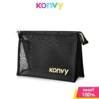 ราคา Konvy Mesh Triangle Cosmetic Bag คอนวี่ กระเป๋าเครื่องสำอางแบบตาข่ายโปร่งใส สีดำ (16216747151)