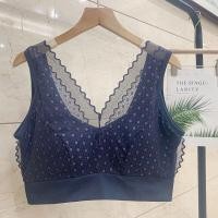 ราคา Sport Bra M790 สปอร์ตบราไซส์ใหญ่ สายแต่งลูกไม้ หวานๆ สำหรับสาวอวบ อก 38 52 (20577315777)