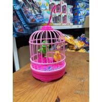 ราคา นกพูดได้ นกของเล่น กรงนกคู่ใส่ถ่านมีเสียงมีไฟ (20082845330)