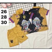 ราคา ชุดบอลเด็กไทย เด็กใส่ได้1ขวบถึง12ขวบ ลายพิมพ์เลเซอร์ ซักเครื่องได้ สีไม่ลอกสีไม่ตก (21544797353)