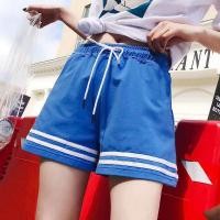 ราคา กางเกงขาสั้นสีพื้น เอวยางยืด แต่งแถบข้าง สไตส์เกาหลีสวมใส่สบาย (5235330121)