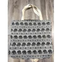 ราคา ถุงผ้าแคนวาสพิมพ์ลายช้างใบใหญ่ (21772023468)