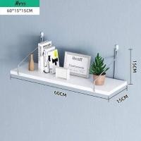 ราคา ชั้นวางของ ไม้อัดสีขาว สไตล์เรียบสวย พร้อมอุปกรณ์แขวนผนัง (10395750899)