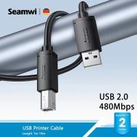 ราคา Seamwi USB Printer Cable USB Type B Male to A Male USB 2 0 Cable for Canon Epson HP Label Printer DAC 1M 1 5M 2M 3M 5M (21532232584)