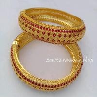 ราคา กำไลข้อมือ สีทอง หลายแบบ ราคาต่อชิ้น เครื่องประดับชุดไทย ราคาต่อ 1 วง กำไลลงยางานอย่างดี (18973545690)